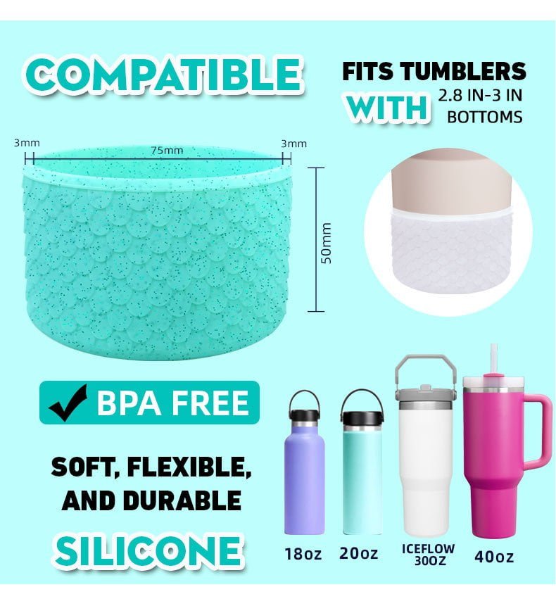 Customized Mermaid Textured 3D Protective Silicone Sleeve Boot Cover for 12 oz - 40 oz Stanley Tumbler Silicone Boots Sleeve 4 784d6daf4777e7a347a3d27fb8e526c
