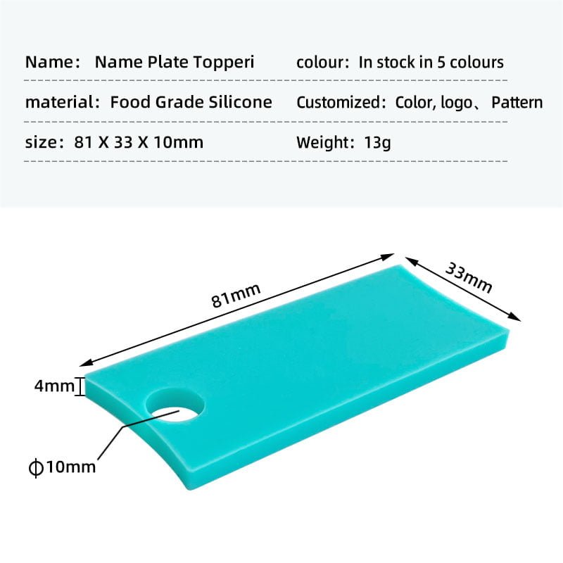 Custom Logo Sublimation 40oz Tumbler Silicone Crafts Lid Topper Name Plate 4 主图 2 9