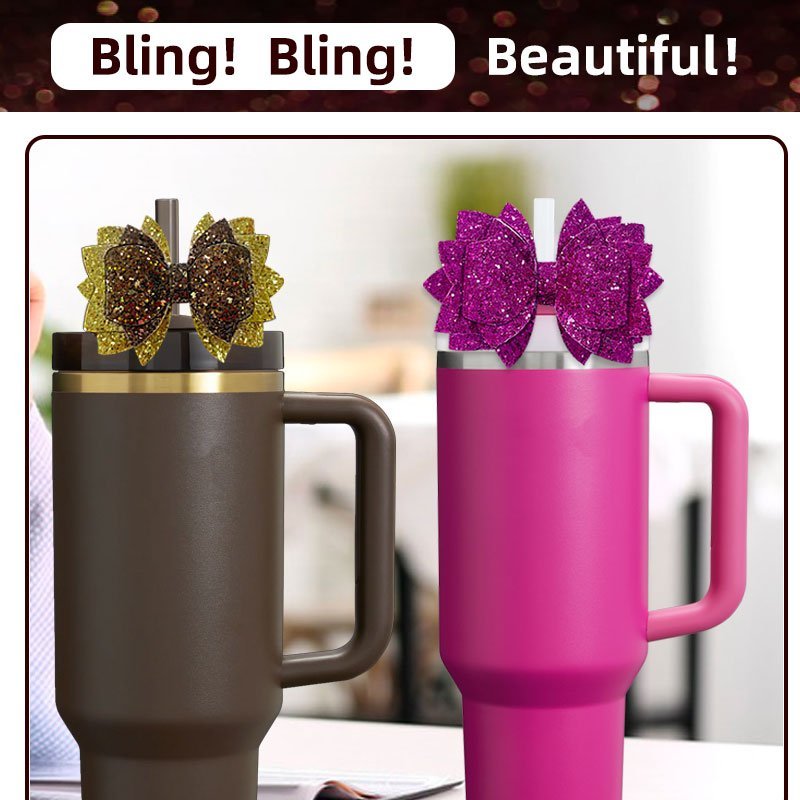Cute Glitter Bow Ties for Stanley Cups 30&40 Oz 2 主图 3 2