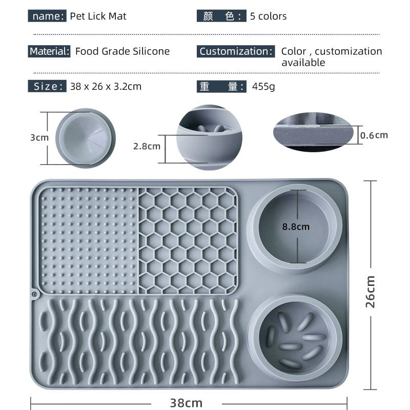Factory price of licking mat slow feeder for dogs and cats lick pads with suction cups 6 主图 6 5