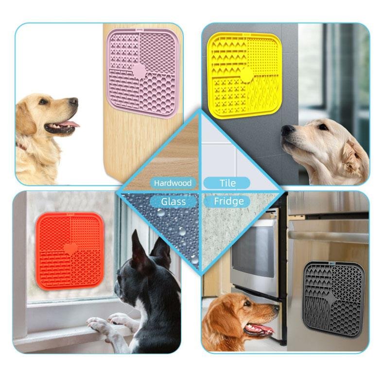 New Arrivals Silicone Pet Lick Mat Logo-Customized Lick Mat Dog Accessories Slow Down Your Pet's Eating 3 宠物舔食垫 07