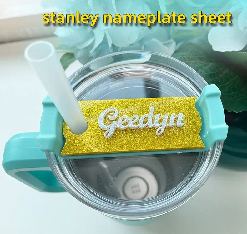 Hot sale Acrylic Name Plates Lid Toppers Cup Accessories Personalized Name Tag For Lid Tumbler Name Tag 3 铭牌片 01