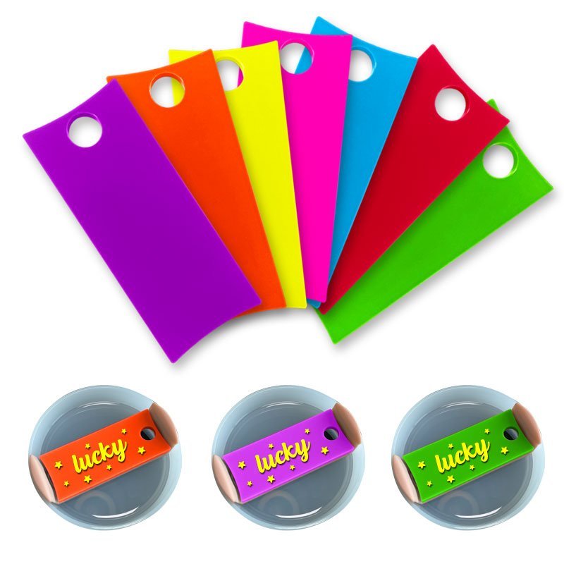 Custom Sublimation 20oz-40oz Tumbler rainbow-colored Silicone Name Tag 1 霓虹色 9