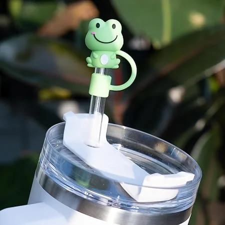 0.4 in Diameter Cute Silicone Straw Covers Cap for Stanley Cup, Dust-Proof Drinking Straw Reusable Straw Tips Lids 2 61V8fIk1uXL. AC SY450