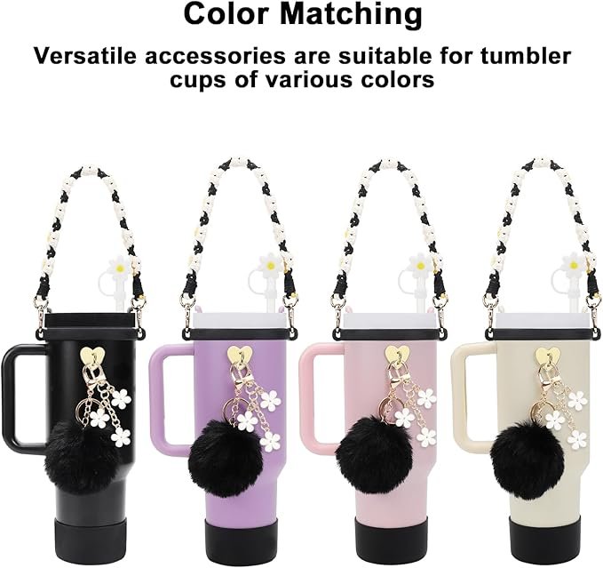 Water Bottle Handle with 2Pcs Letter Charms & 2Pcs Personalized Initial Straw Cover Toppers 5 717tj7XvPsL. AC SX679