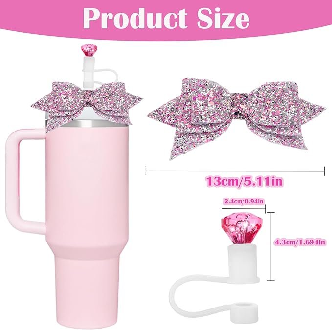 Ready To Ship Glitter Bow Tie Water Bottle Accessories Tumbler 4 71B
