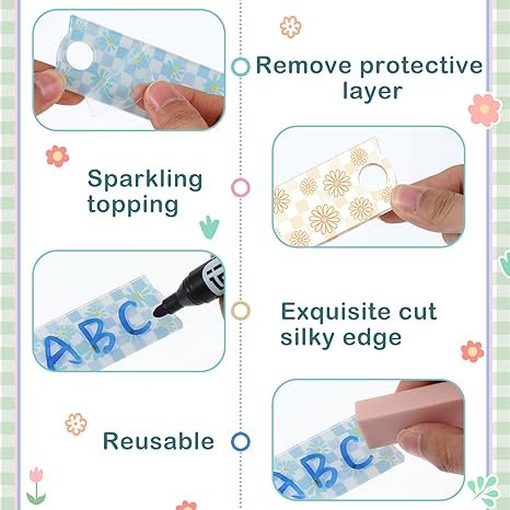 Flower Color Name Plate Compatible with Stanley Cups Blank Name Tag Acrylic Nameplate Tumbler Lid Topper for Bottle Accessories 2 71ZOSixN WL. AC SX466