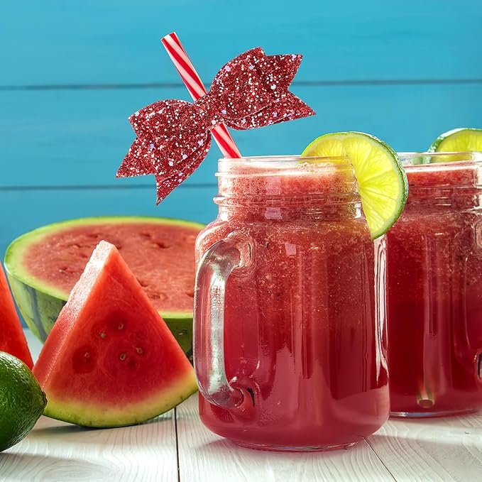 Bowknot Tumbler Decorative Toppers Glitter Drinking Straw Decor Topper Attachment Mold for Home 2 81JtYs26DBL. AC SX679