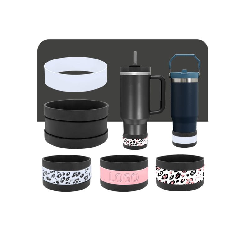 Custom Logo Double-layer Protective Silicone Boot Water Bottle Bottom Sleeve Cover for Tumbler Silicone Bumper Water Bottle 1 主图 1 3 1