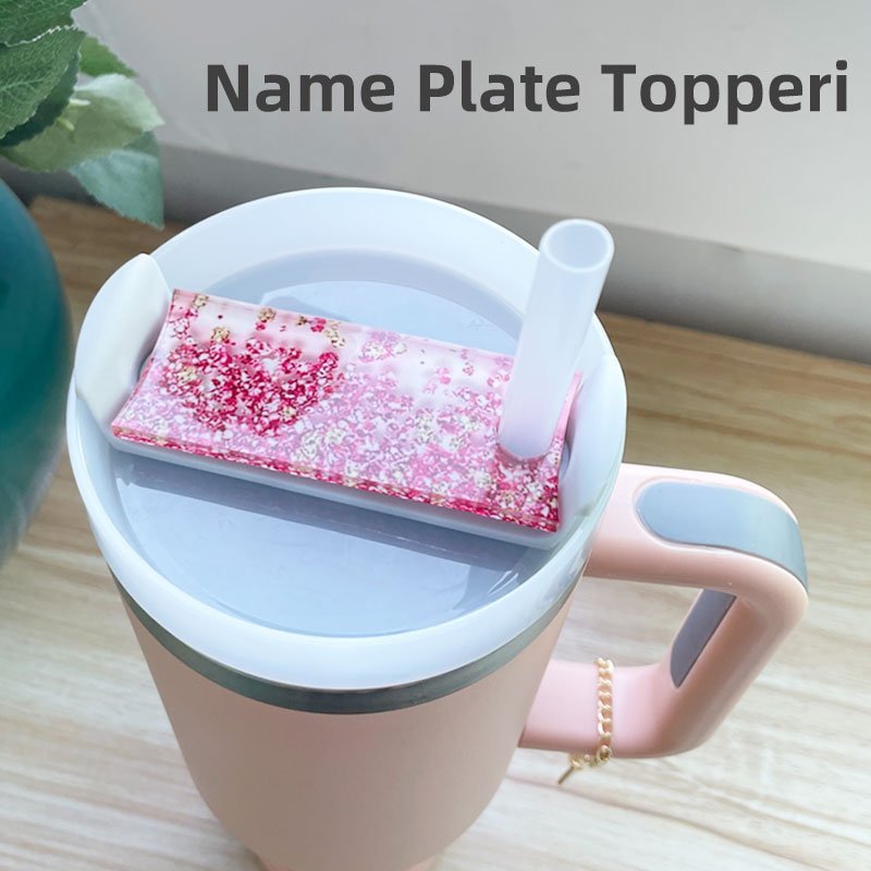 Custom Name Tag 40oz Cup Shiny Acrylic Lid Stanly thermos accessories 2 主图 1 4