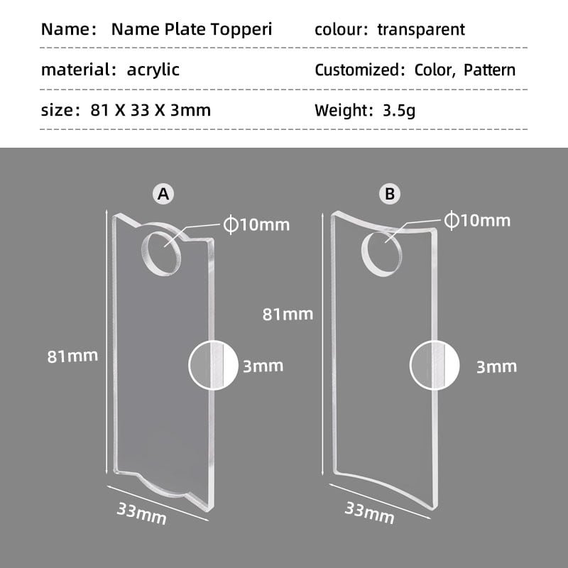 Custom Name Tag 40oz Cup Shiny Acrylic Lid Stanly thermos accessories 3 主图 2 1