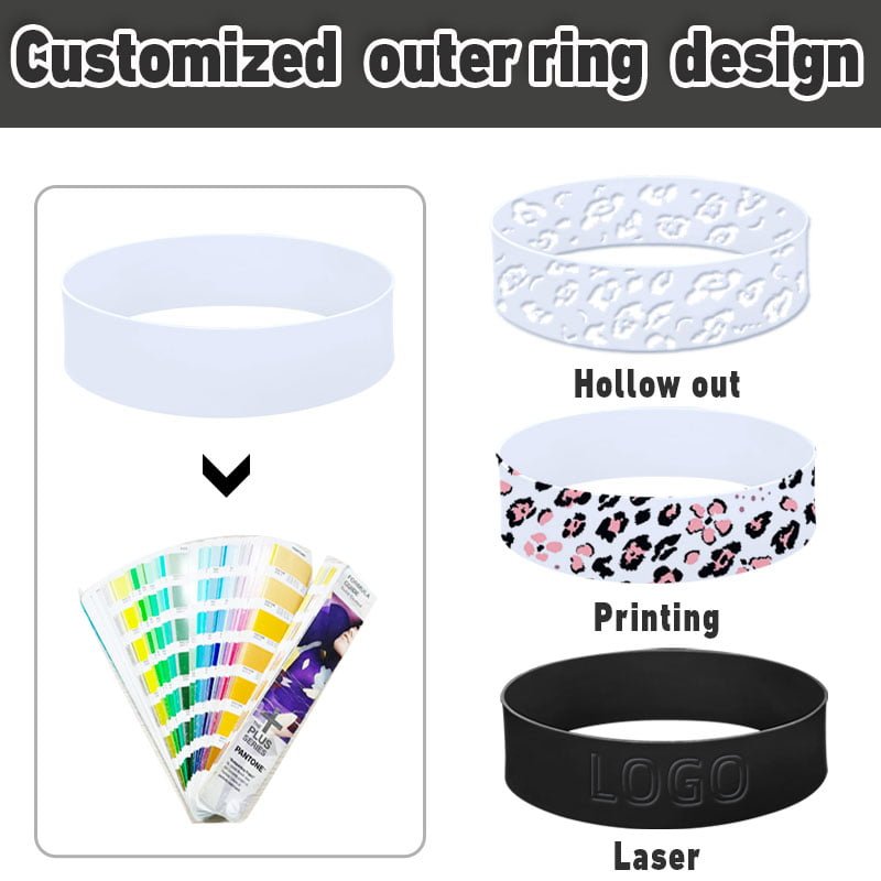 Custom Logo Double-layer Protective Silicone Boot Water Bottle Bottom Sleeve Cover for Tumbler Silicone Bumper Water Bottle 5 主图 3 2