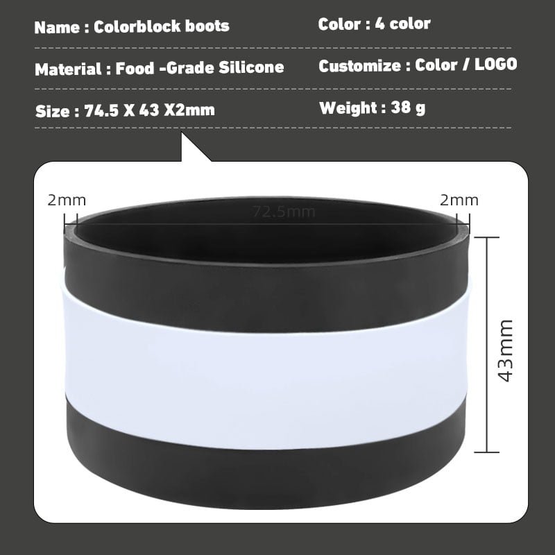 Custom Logo Double-layer Protective Silicone Boot Water Bottle Bottom Sleeve Cover for Tumbler Silicone Bumper Water Bottle 4 主图 4 2